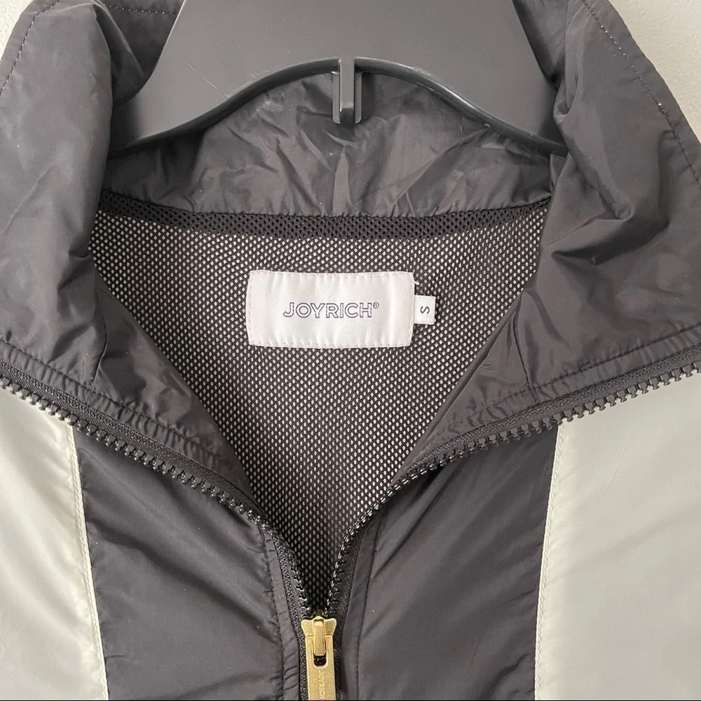 joyrich Size S Rec Color Block Jacket Windbreaker Black White Streetwear - Picture 6 of 11